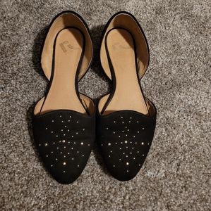 Black and Gold Flats